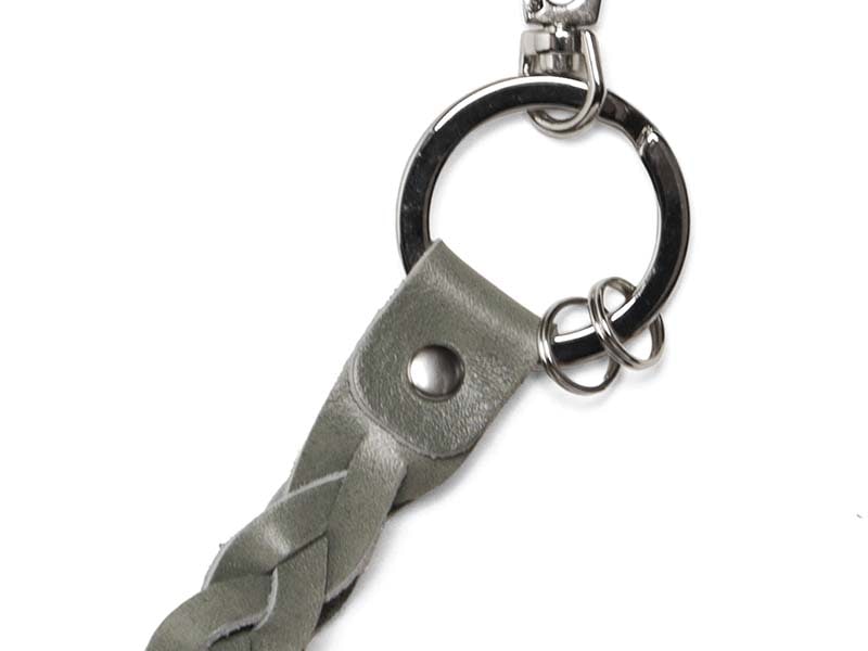 残革を使ったキーリング